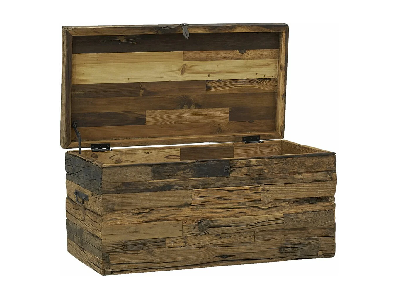 Coffre en bois massif recyclé Grand modèle