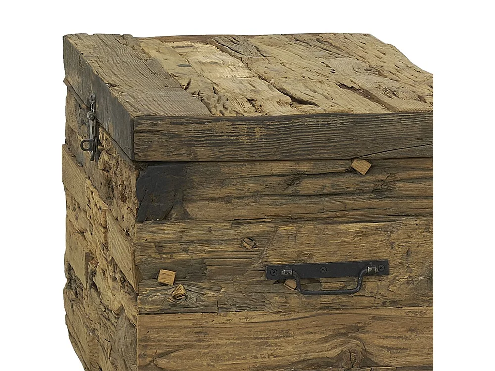 Coffre en bois massif recyclé Grand modèle