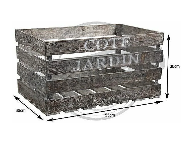 Caisse en bois Côté jardin Longueur 55cm