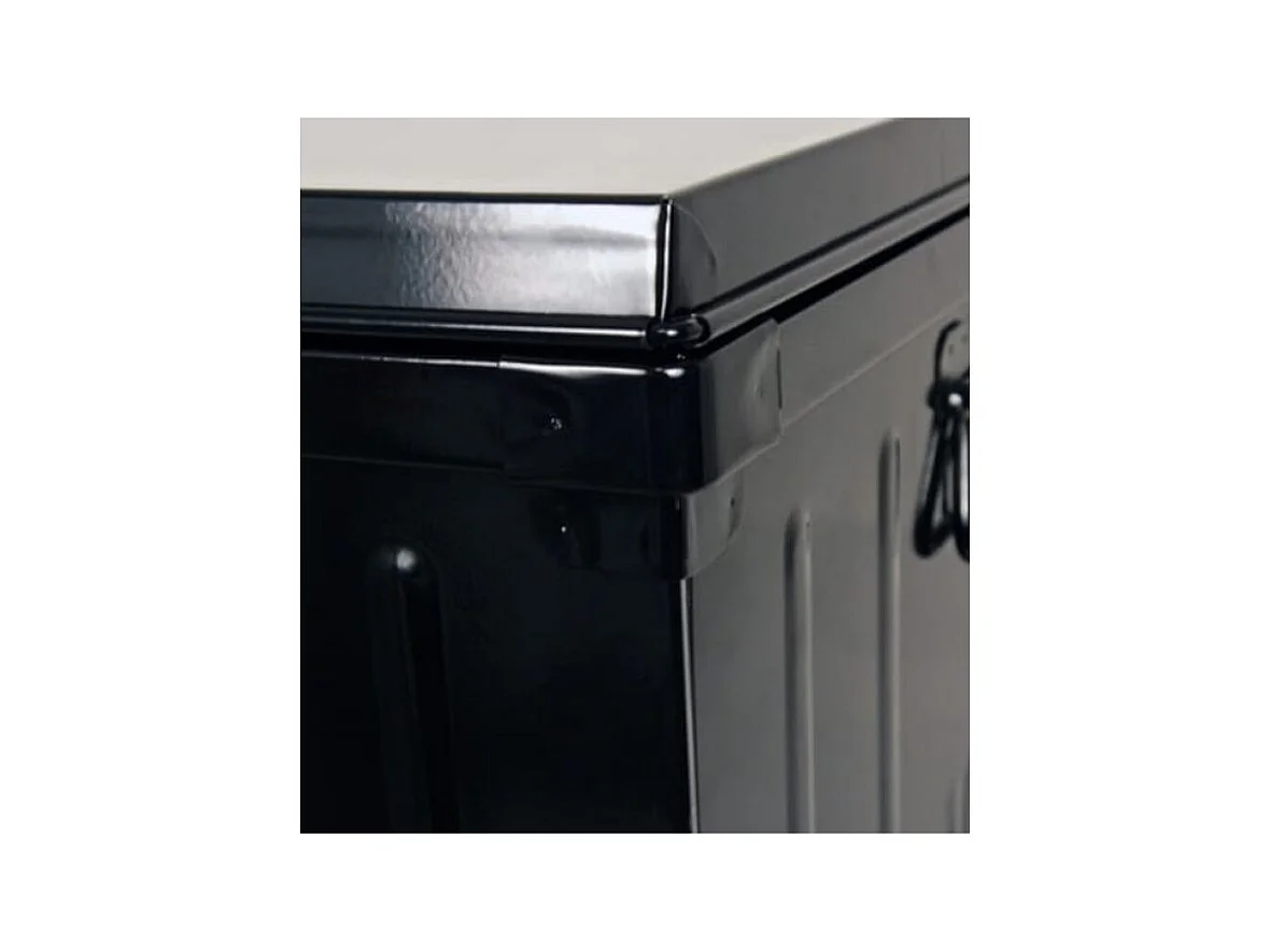 Malle de rangement métal noir Terra L100xH39xP55