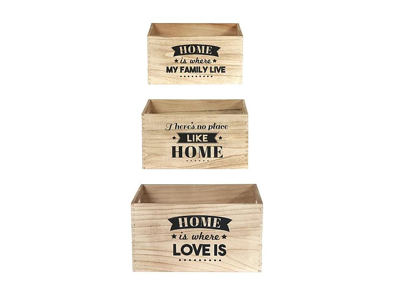 Cagette Lot De 3 Beige, Noir