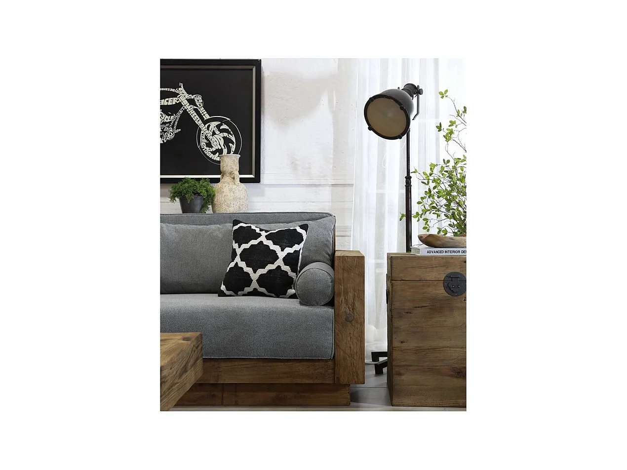 Coffre carré en pin et métal REWOOD Carré