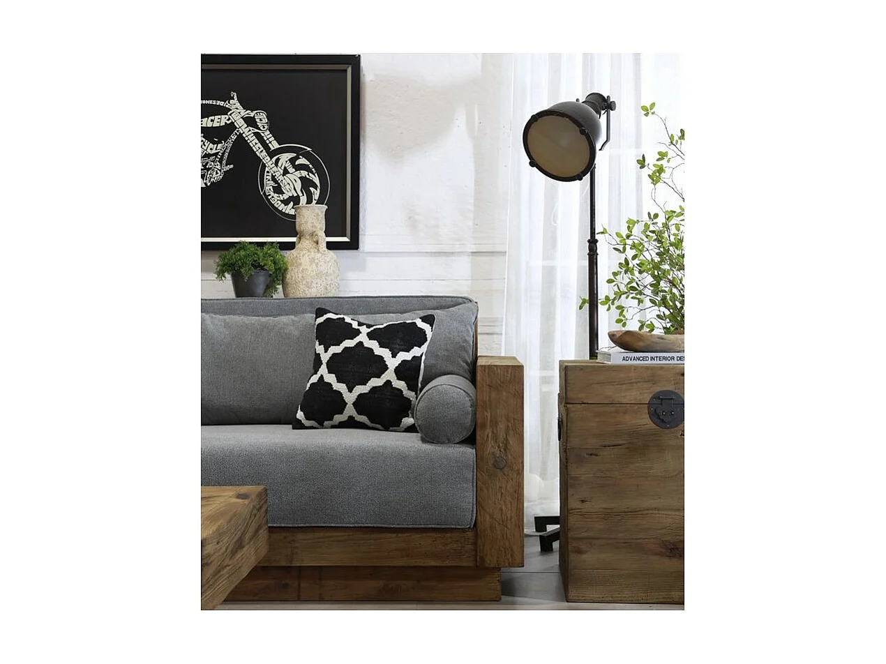 Coffre carré en pin et métal Rewood Carré