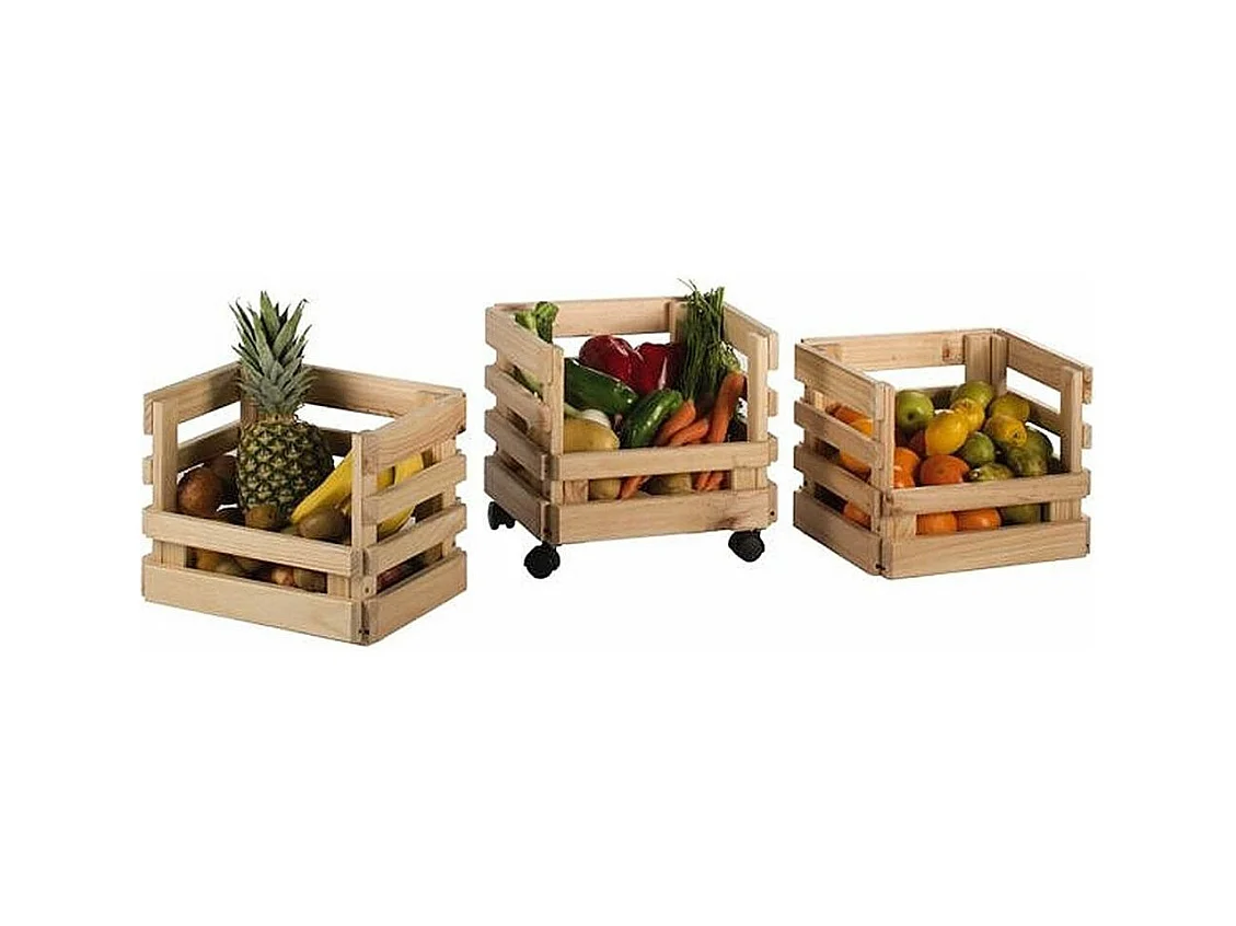 Caisse de rangement sur roulettes Evolution (Lot de 3)