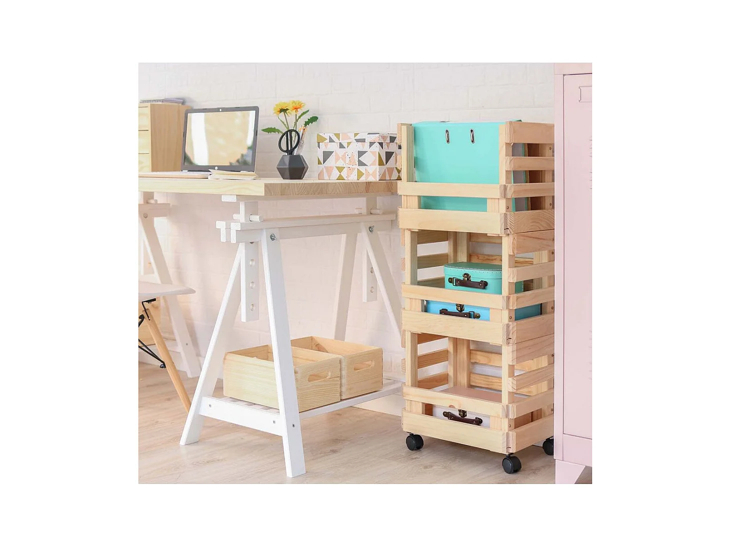 Caisse de rangement sur roulettes Evolution (Lot de 3)