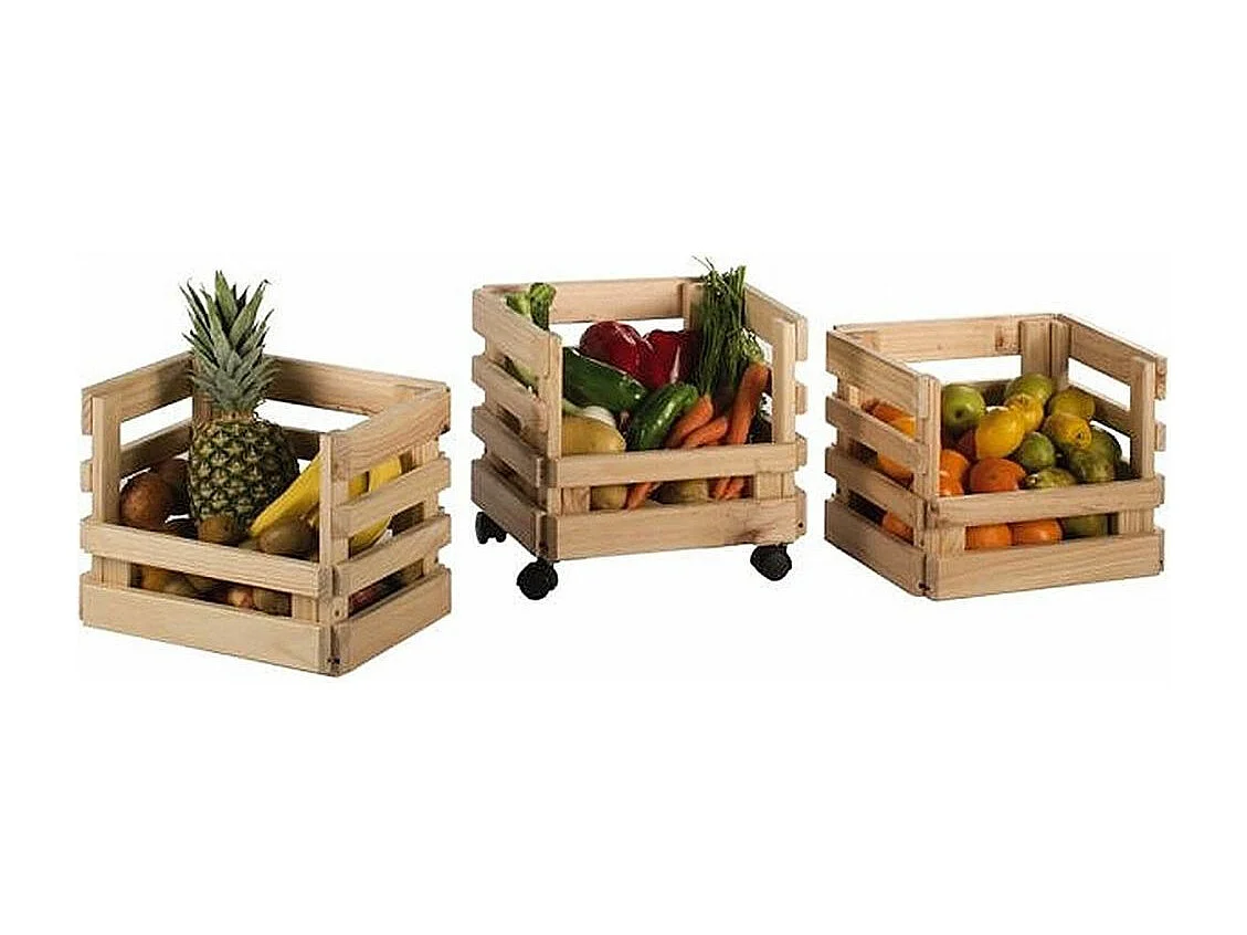 Caisse de rangement sur roulettes Evolution (Lot de 3)