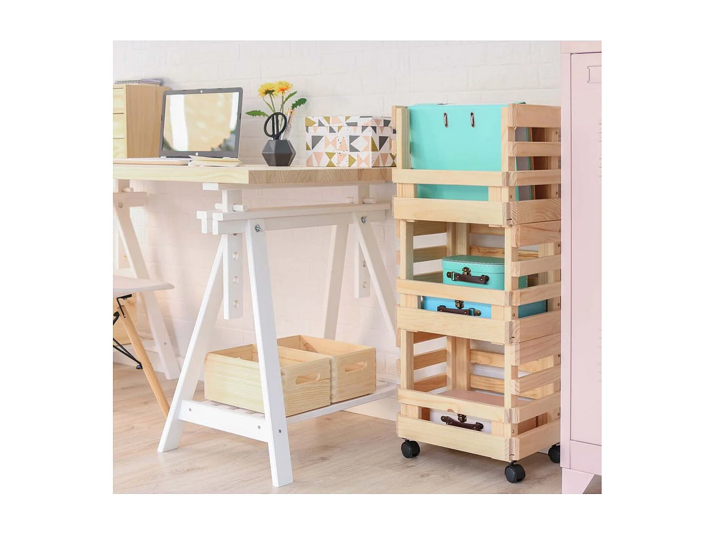 Caisse de rangement sur roulettes Evolution (Lot de 3)