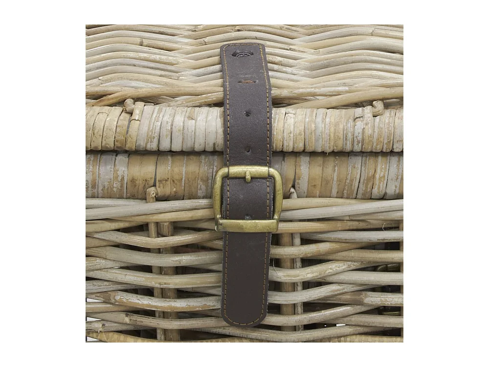 Coffres bouts de lit en poelet gris (Lot de 2)