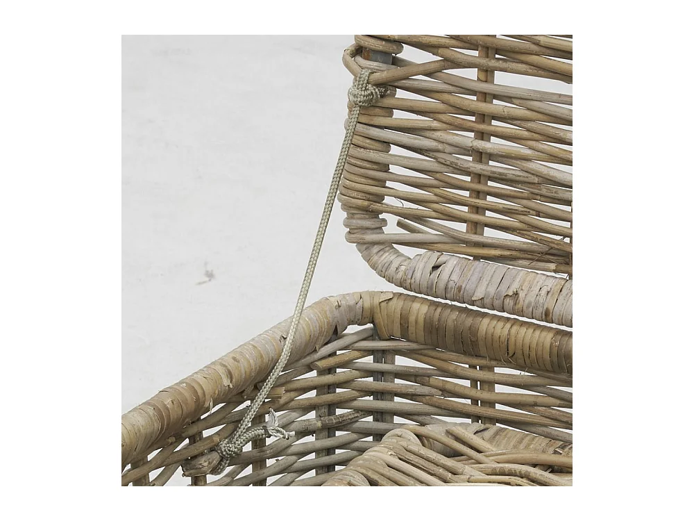 Coffres bouts de lit en poelet gris (Lot de 2)