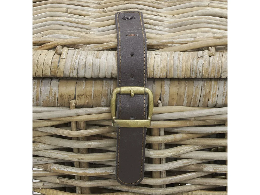 Coffres bouts de lit en poelet gris (Lot de 2)