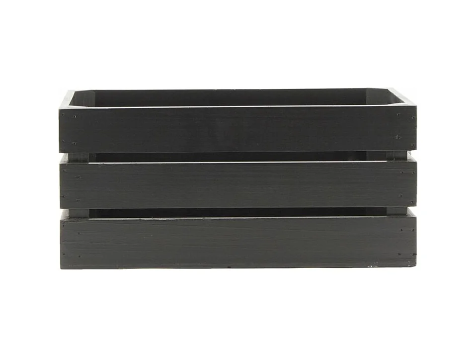 Caisse noire de rangement en pin