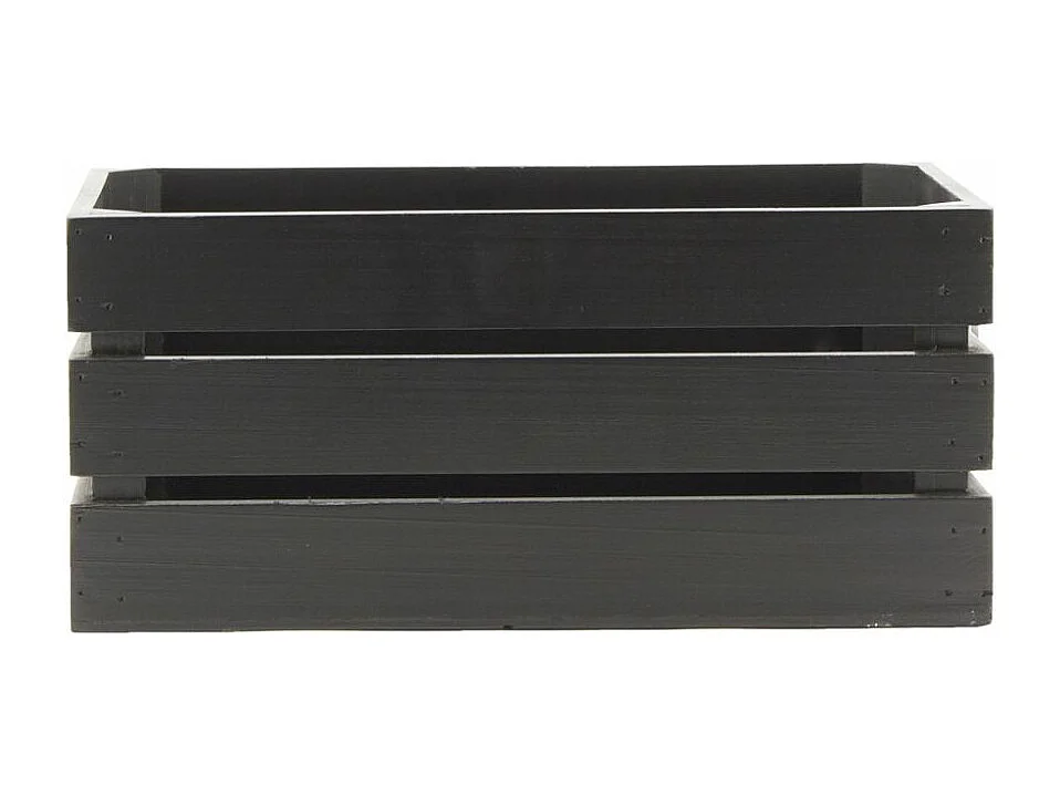 Caisse noire de rangement en pin