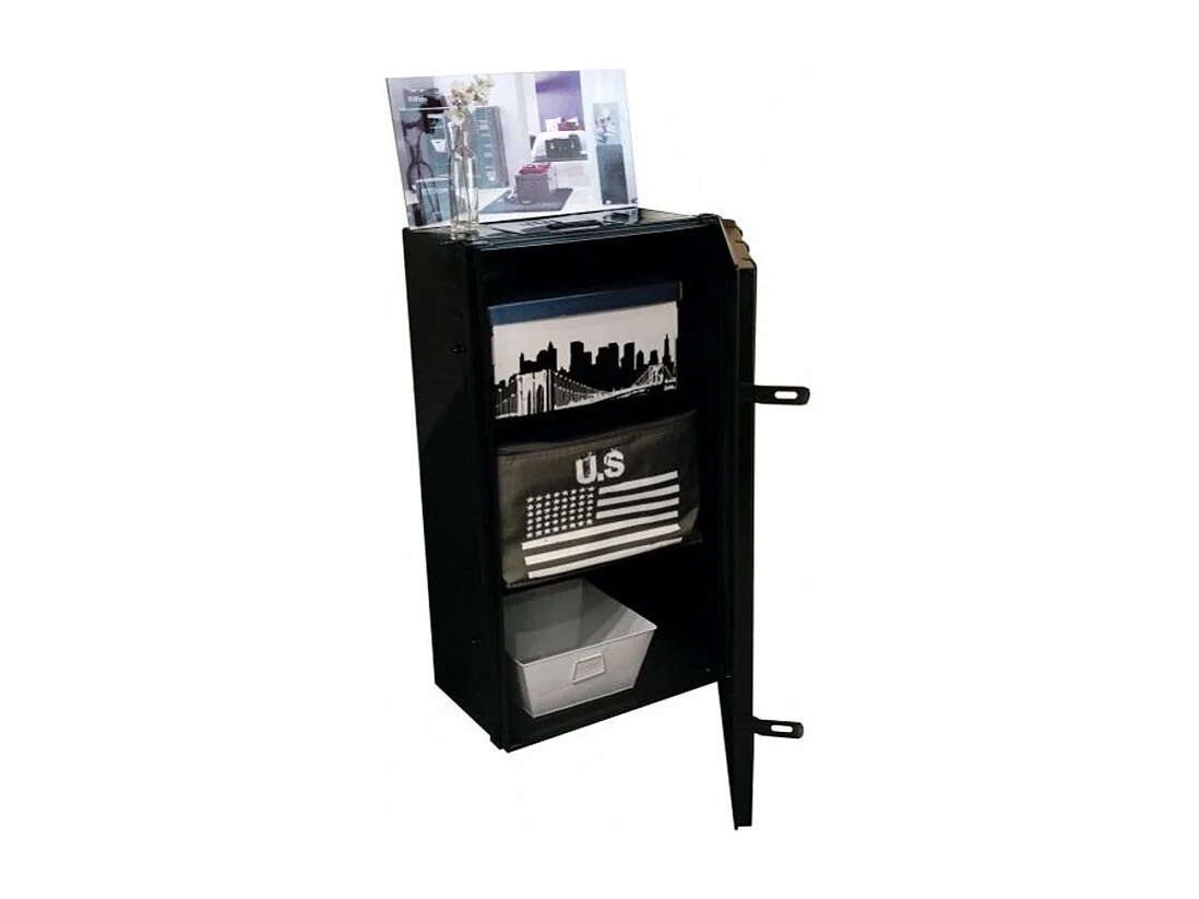 Malle armoire métal noir View