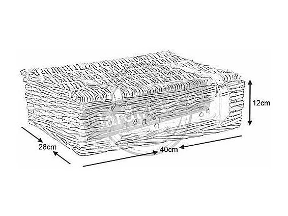 Ordnungschließkorb aus gelaltertem Weide