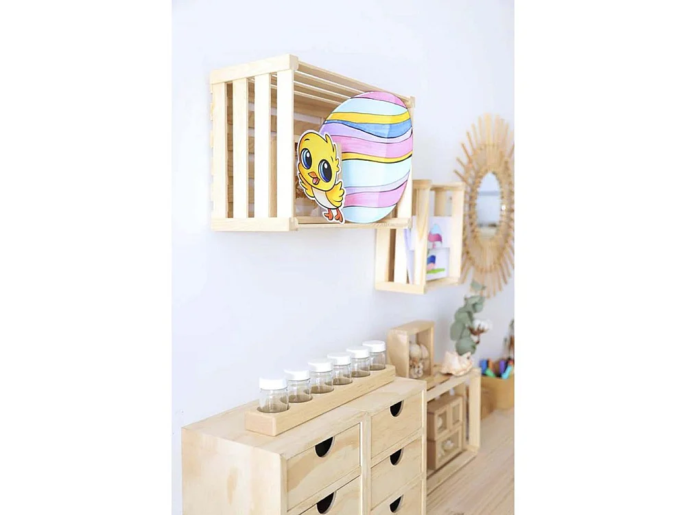 Caisse de rangement en pin massif Home box Moyenne