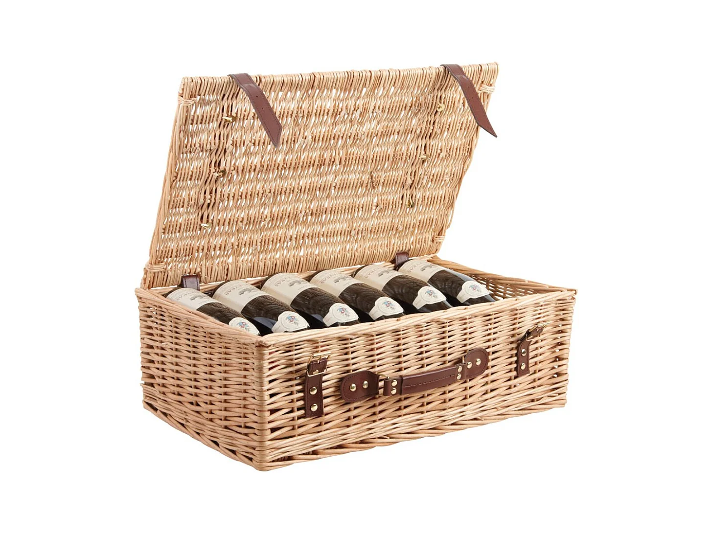 Valise en osier clair