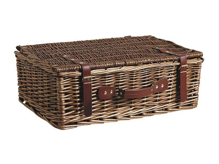 Valise en osier clair