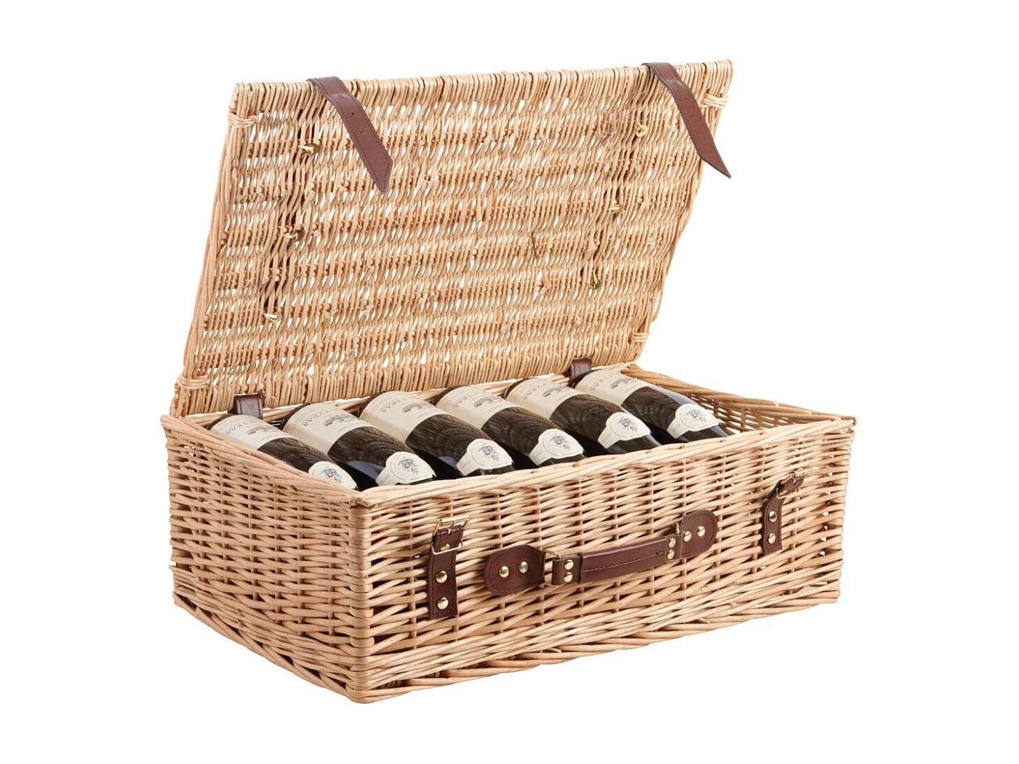 Valise en osier clair