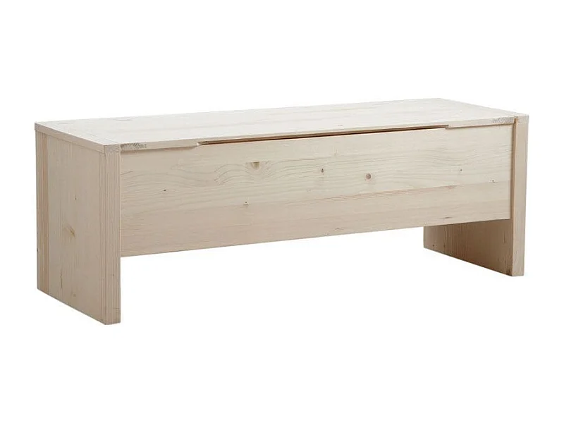 Coffre de rangement en bois brut