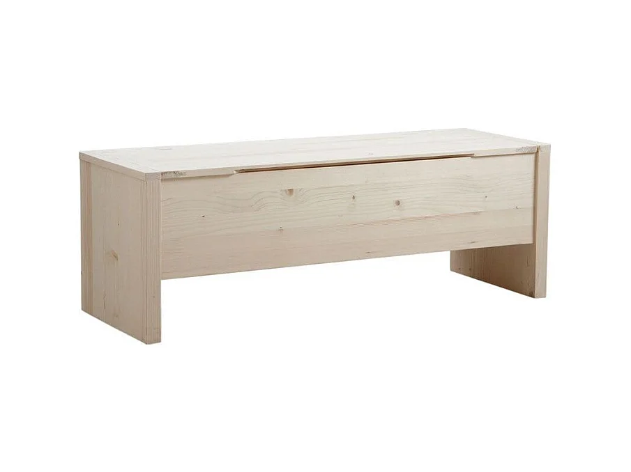 Coffre de rangement en bois brut