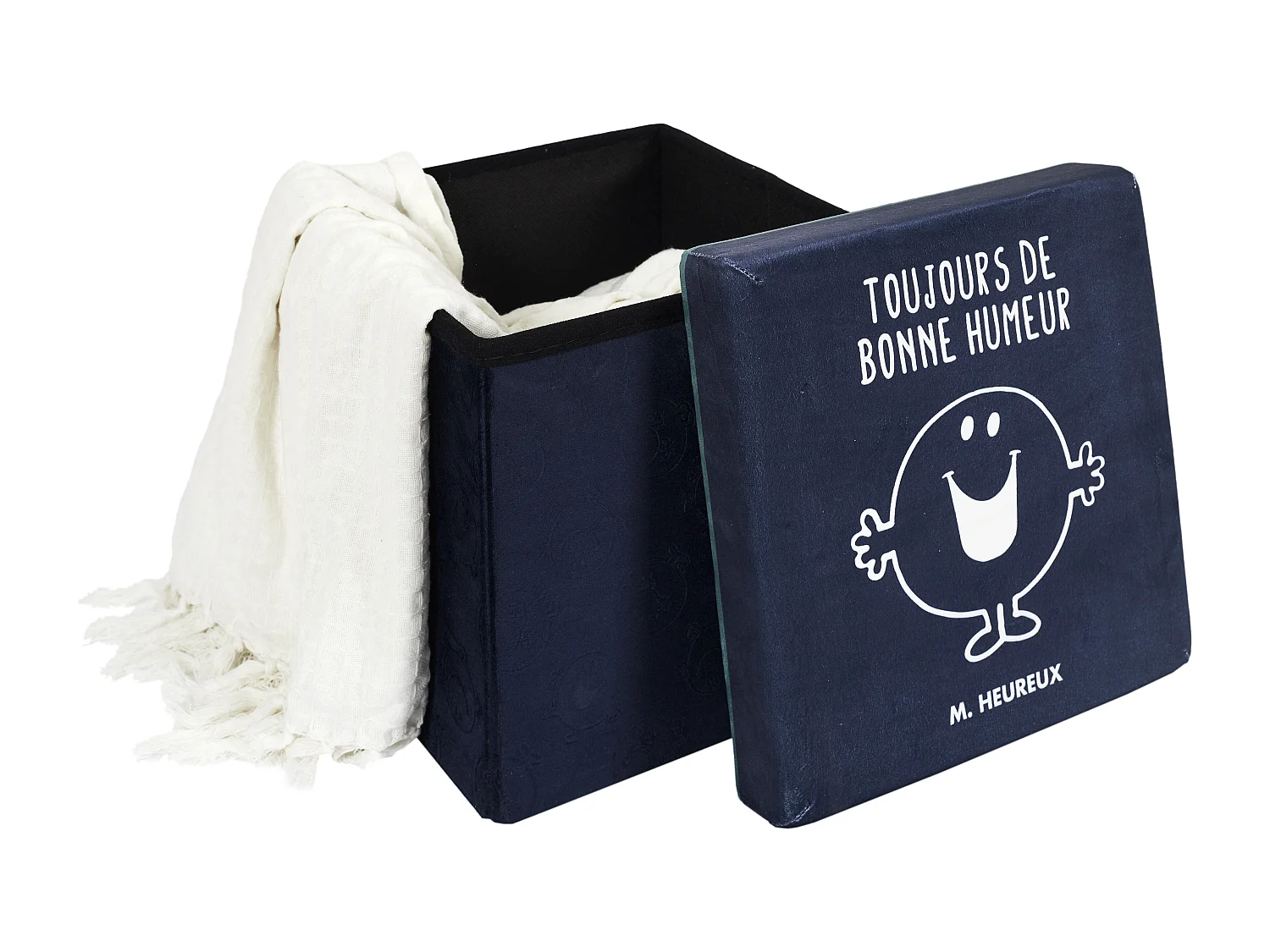 Coffre Pouf Pliable Monsieur Heureux