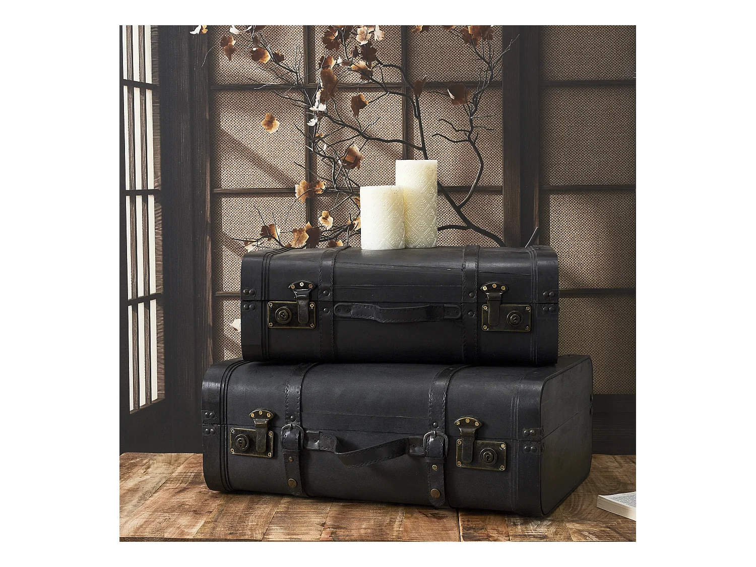 Malle Vintage Deco X2 Marron