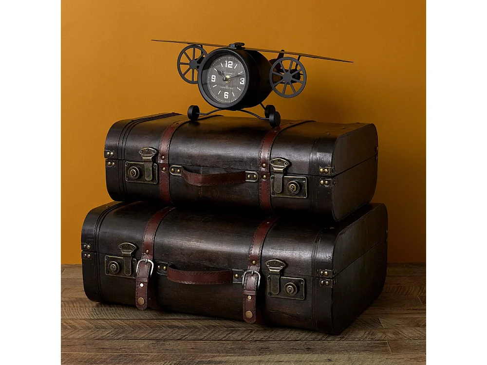 Malle Vintage Deco X2 Marron