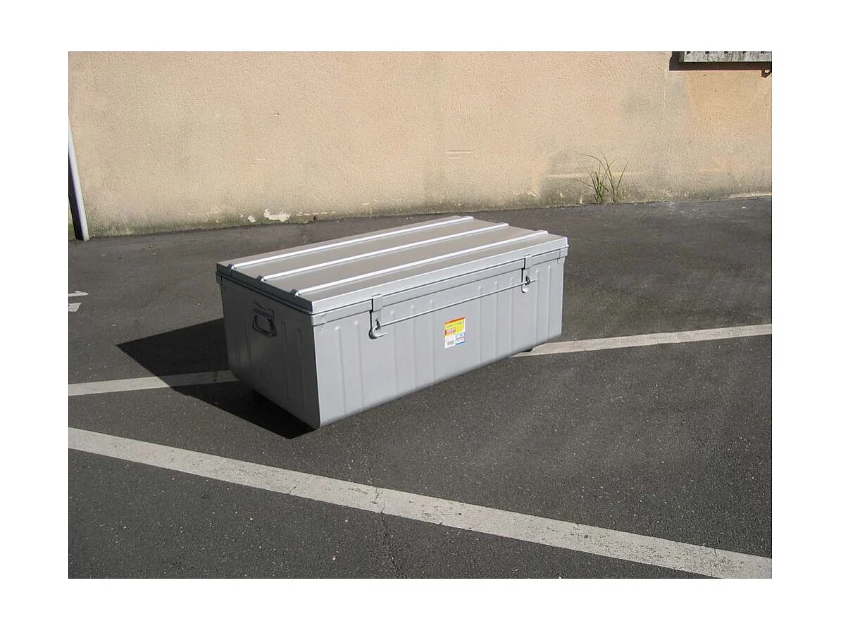 Malle acier gris Dax L101xH41xP56