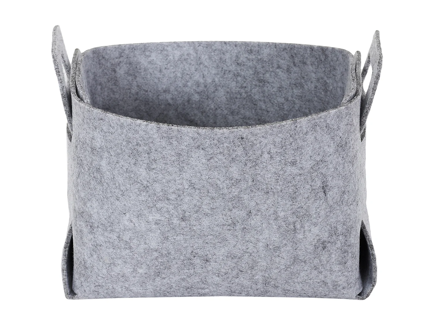 Lot De 3 Rangements En Feutre Pliables Gris