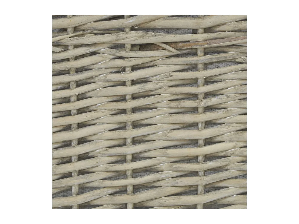 Malles et corbeilles en éclisse grise (Lot de 6)