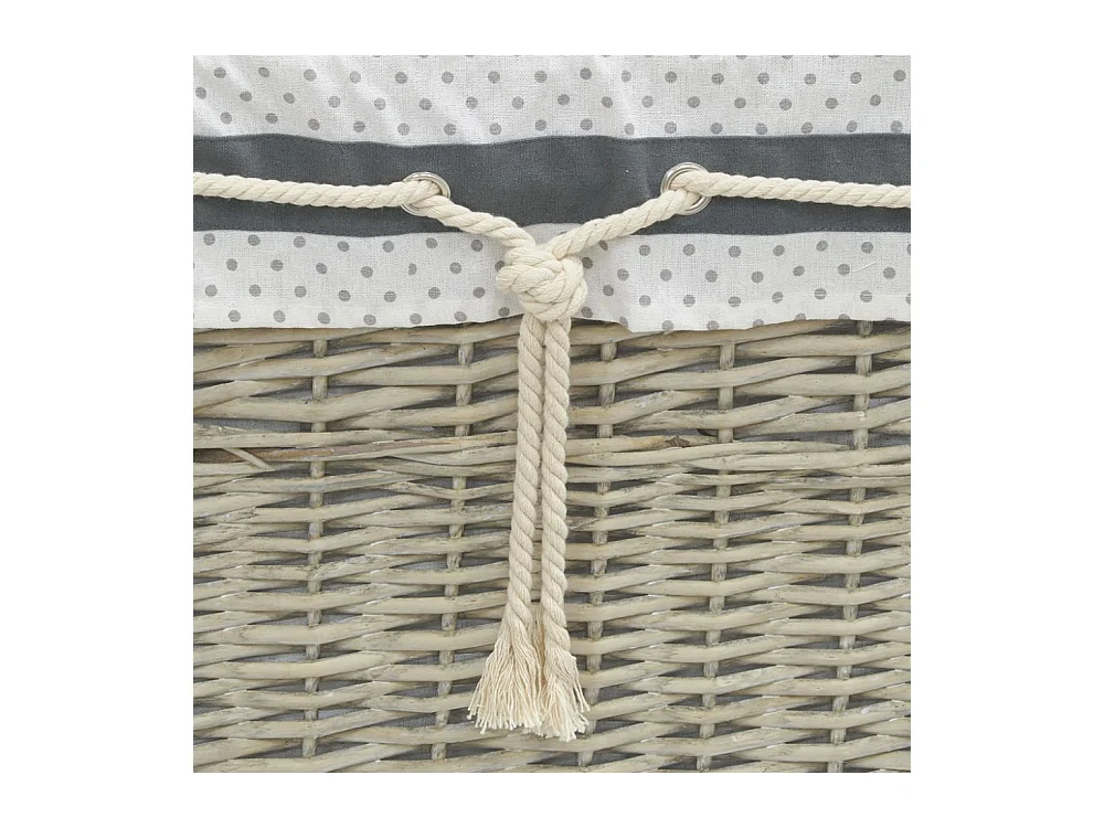 Malles et corbeilles en éclisse grise (Lot de 6)