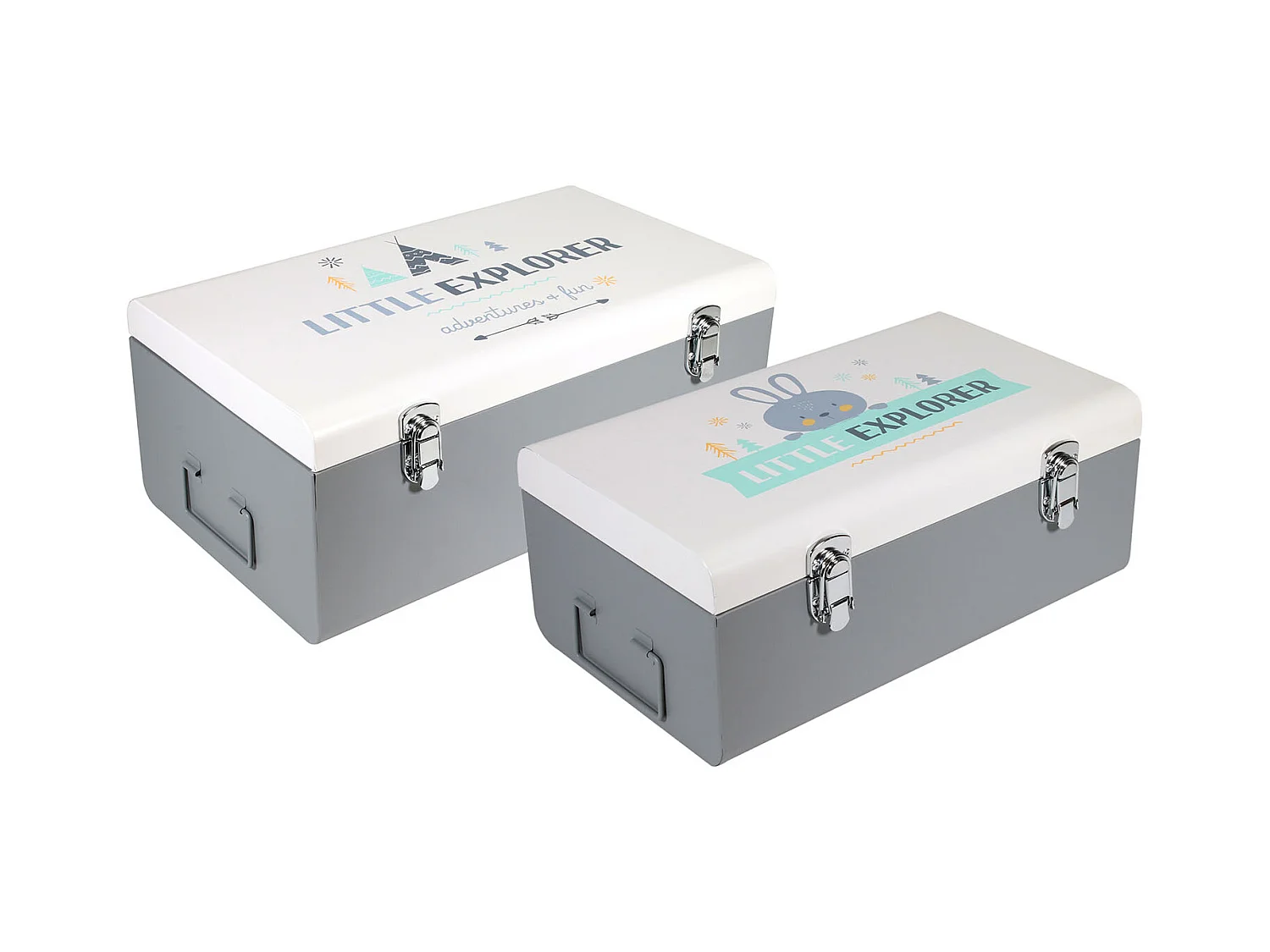 Coffre De Rangement Metal X2 M4 Blanc, Bleu, Gris