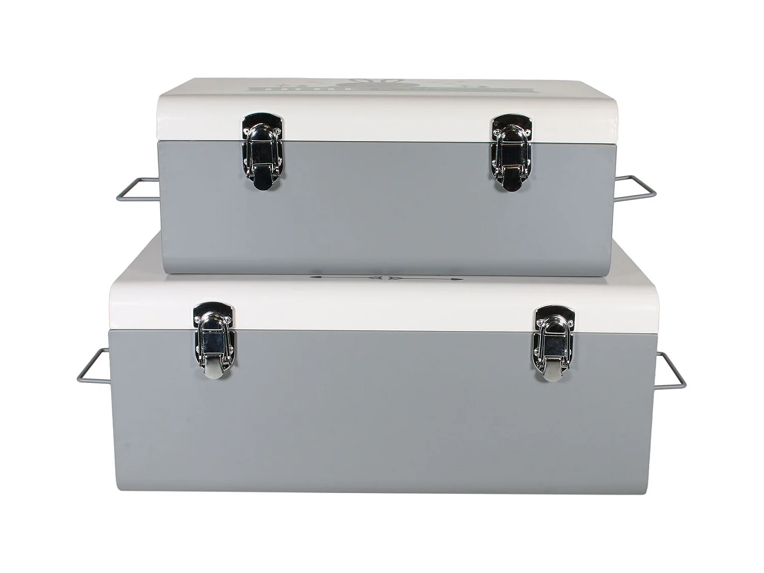 Coffre De Rangement Metal X2 M4 Blanc, Bleu, Gris