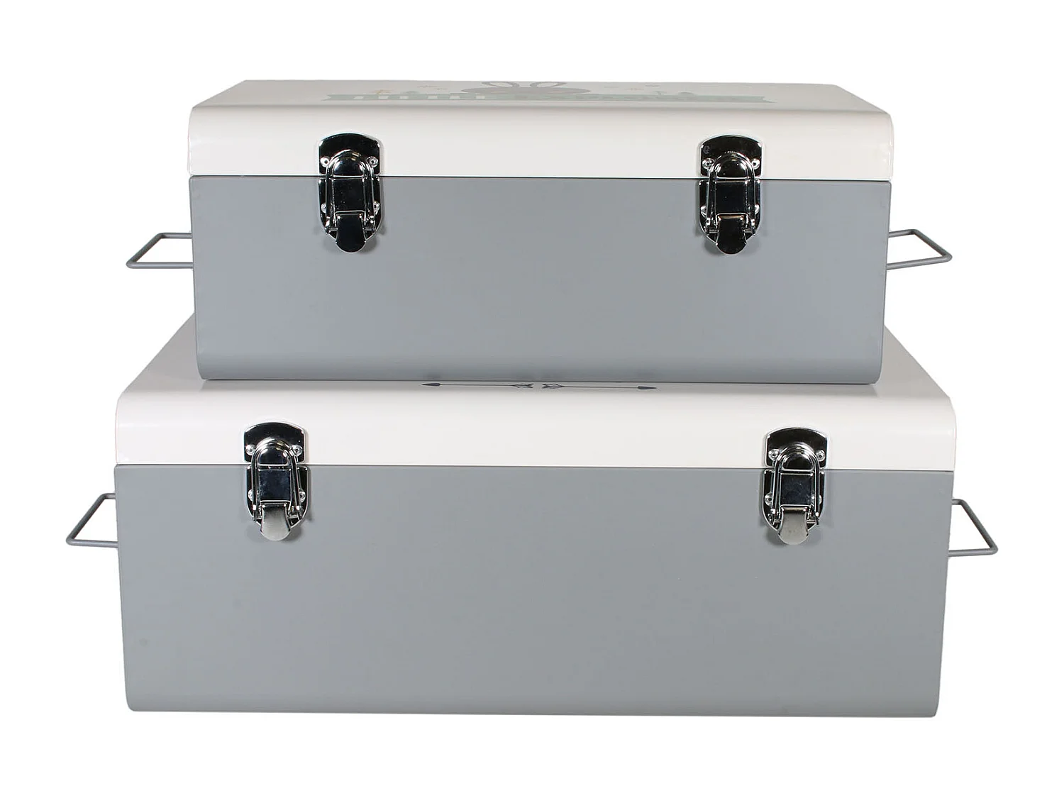 Coffre De Rangement Metal X2 M4 Blanc, Bleu, Gris