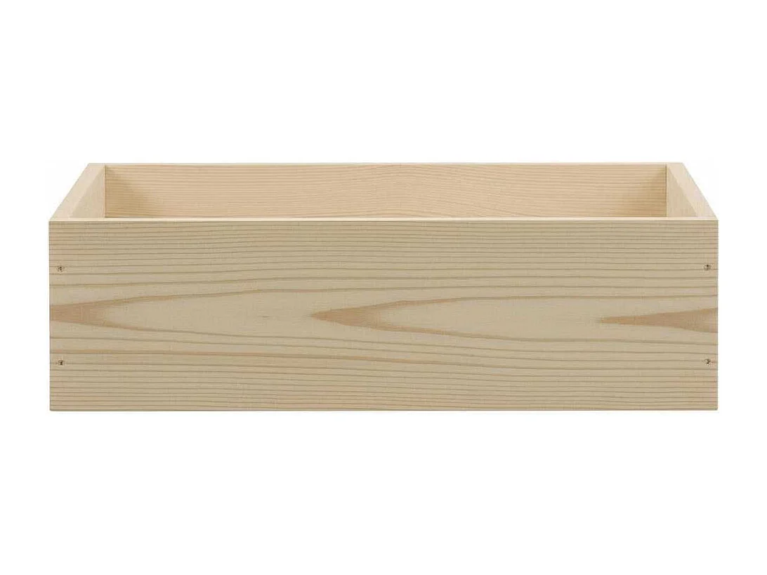 Caisse en bois brut de rangement 40 x 30 x 8 cm