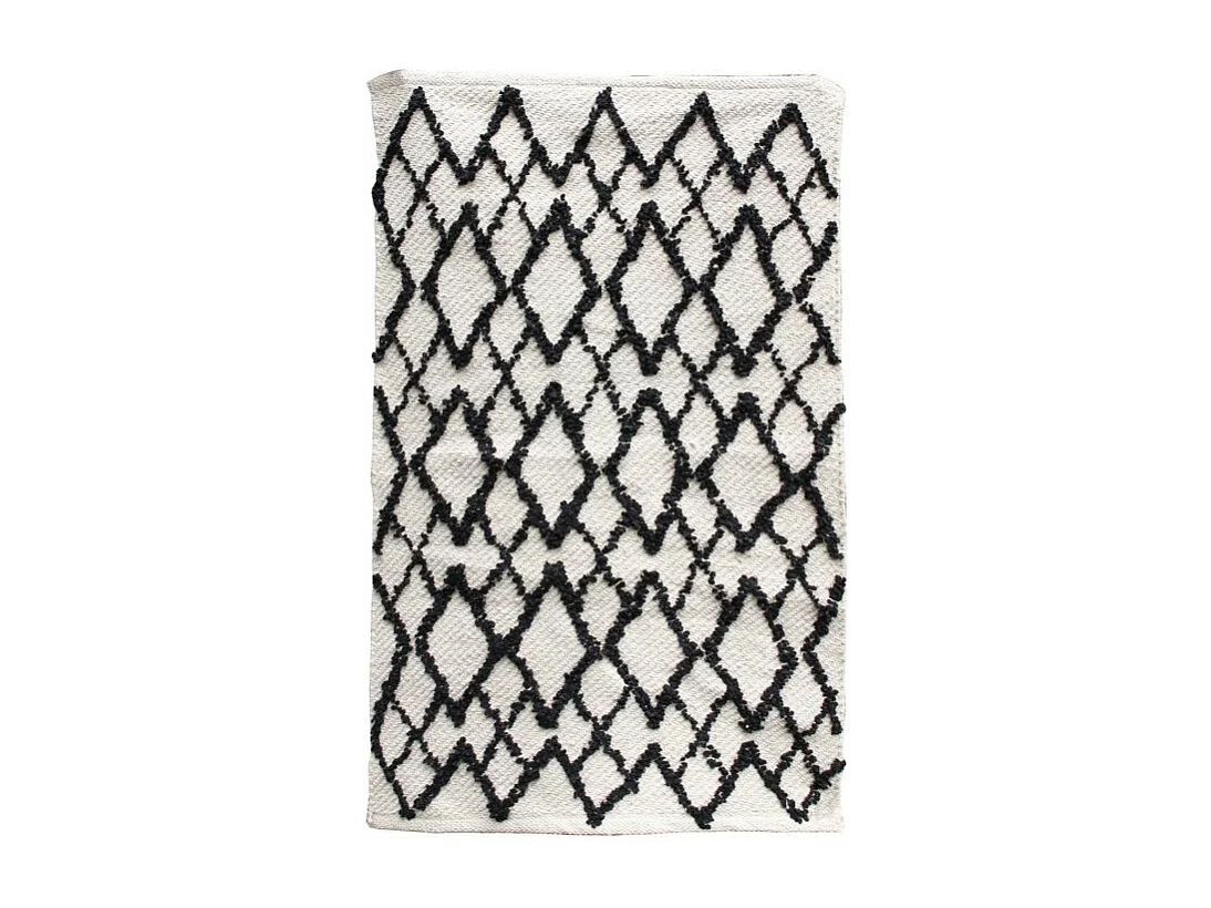 Tapis Déco Berbère "Relief Losange" 60x90cm Beige