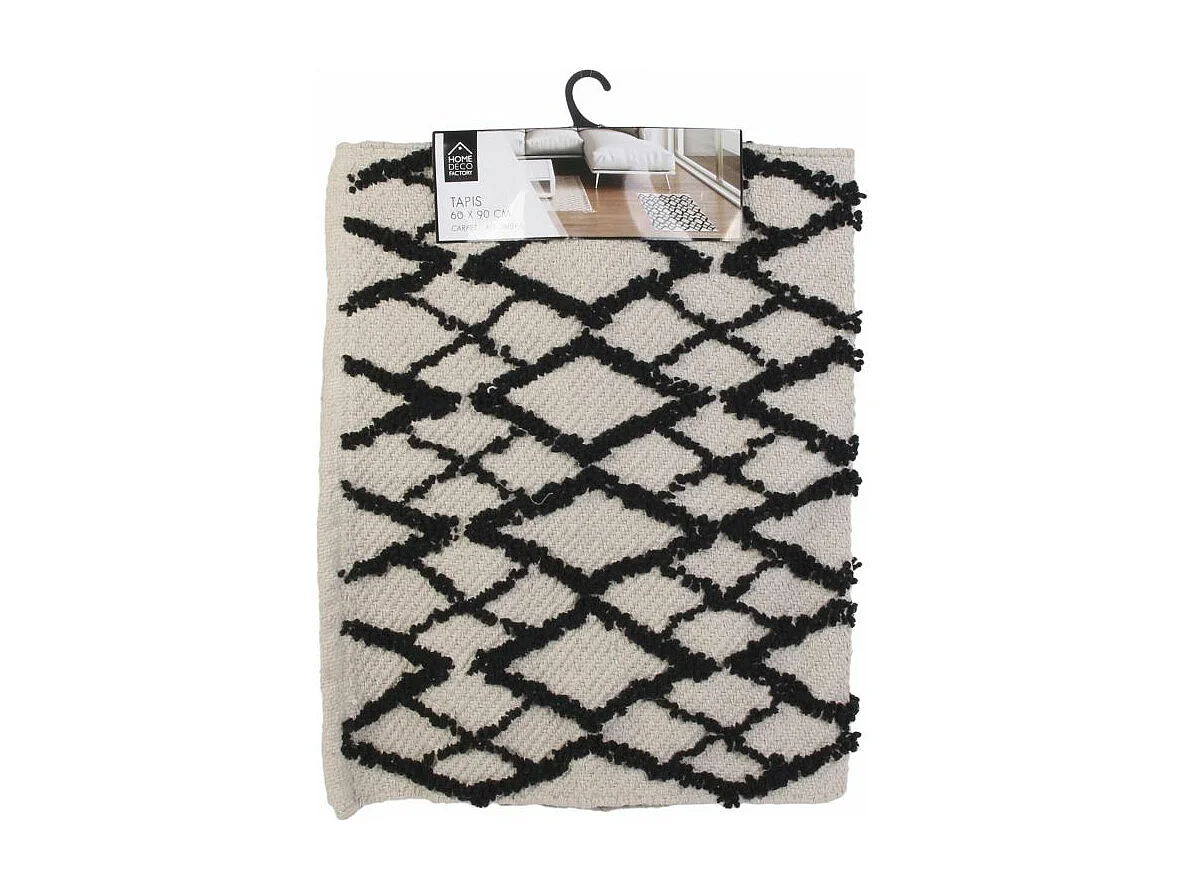 Tapis Déco Berbère "Relief Losange" 60x90cm Beige