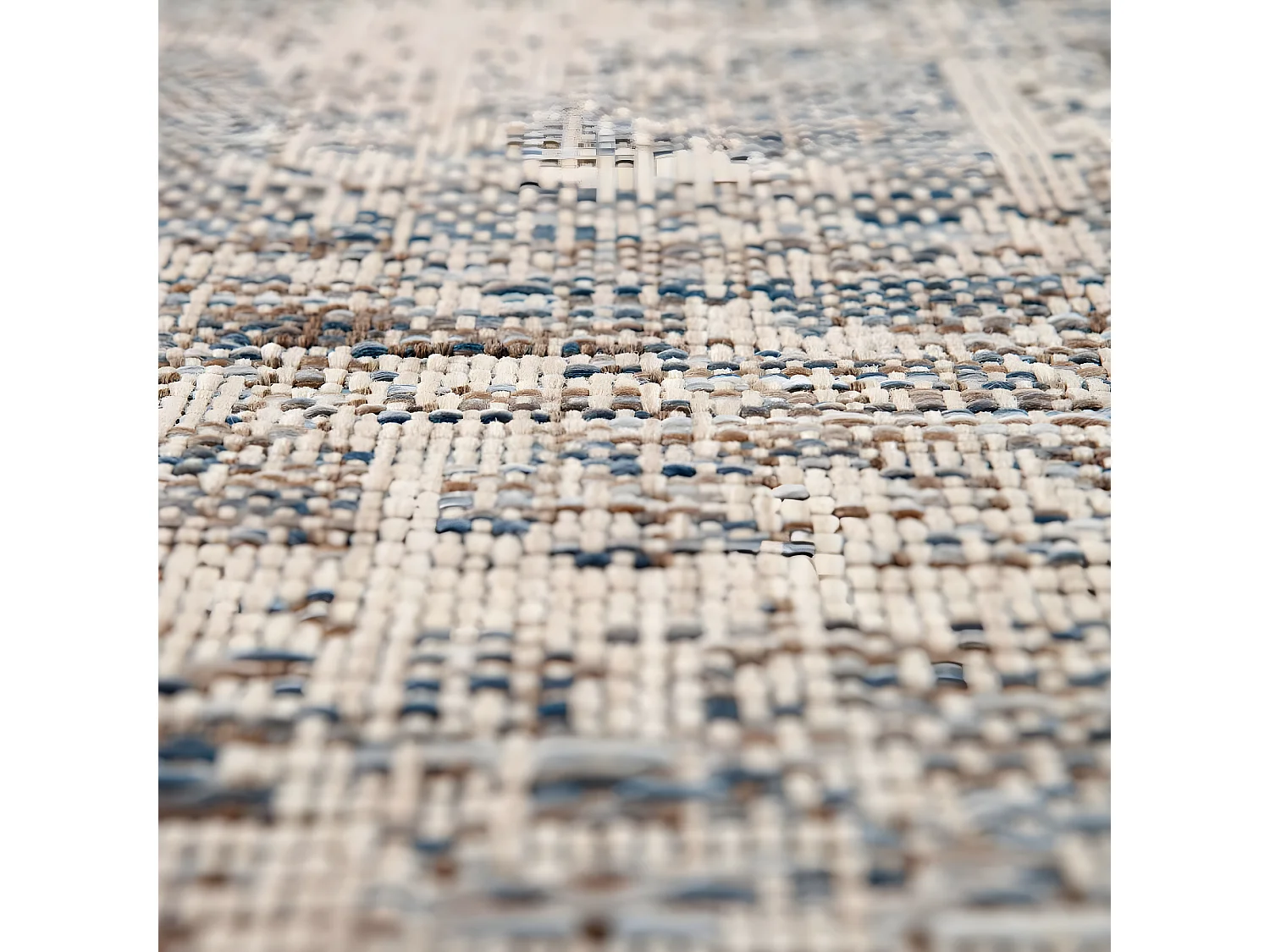 Tapis rond en polypropylène acier Catania