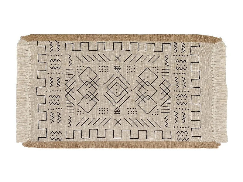 Tapis en jute et coton