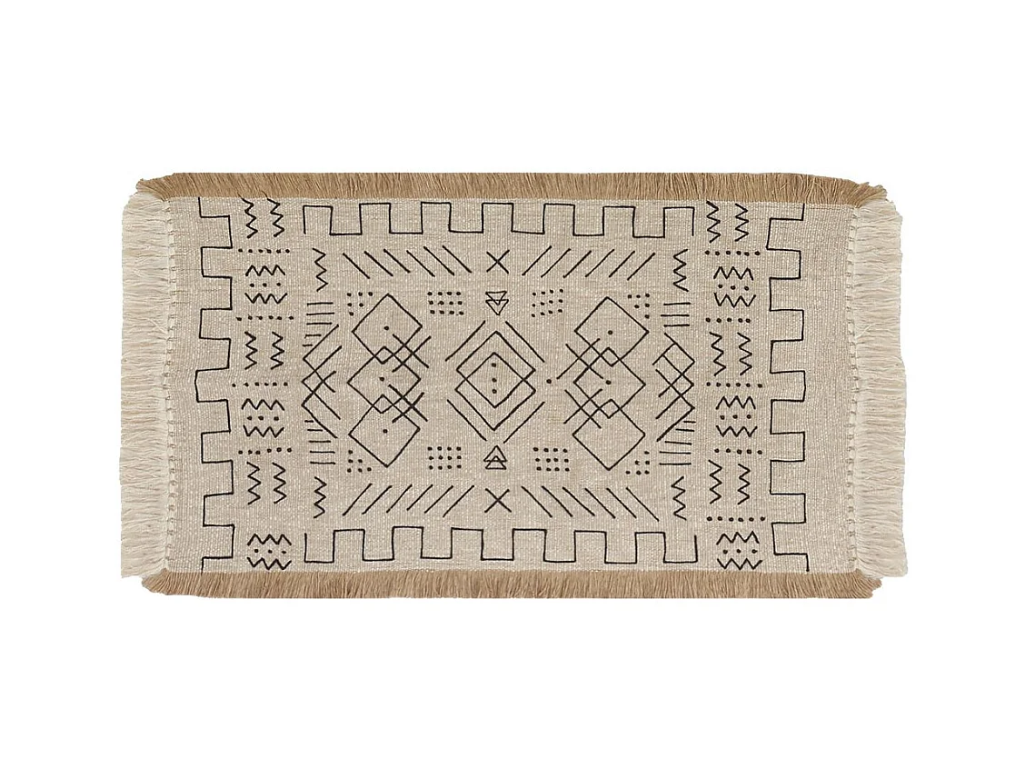 Tapis en jute et coton