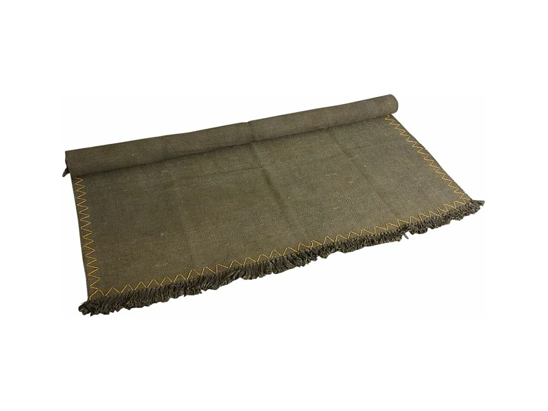 Tapis en coton à franges