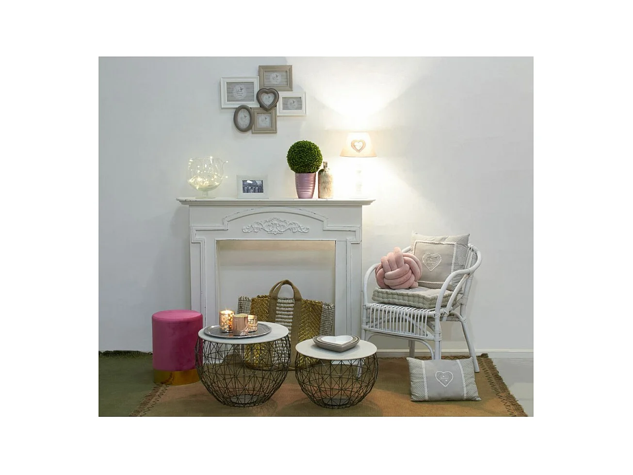 Tapis en coton à franges