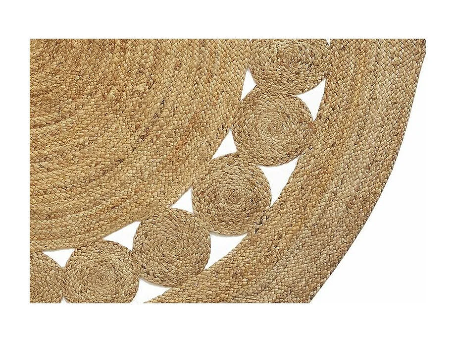 Tapis rond en jute naturelle ajourée Diamètre 180cm