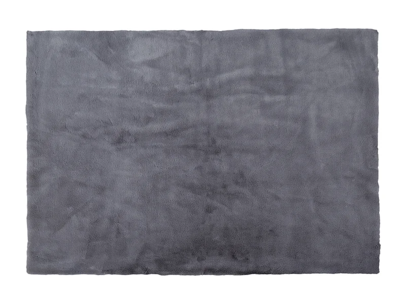 Tapis Imitation Fourrure Fin Gris 120x170cm Argent, Gris