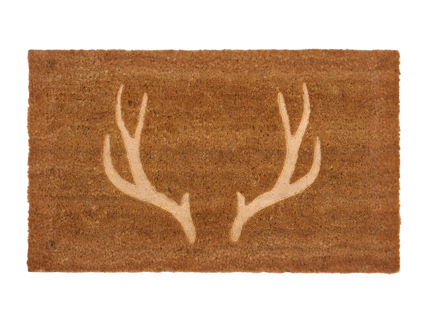 Fußmatte aus Kokosfaser mit Hirschgeweih