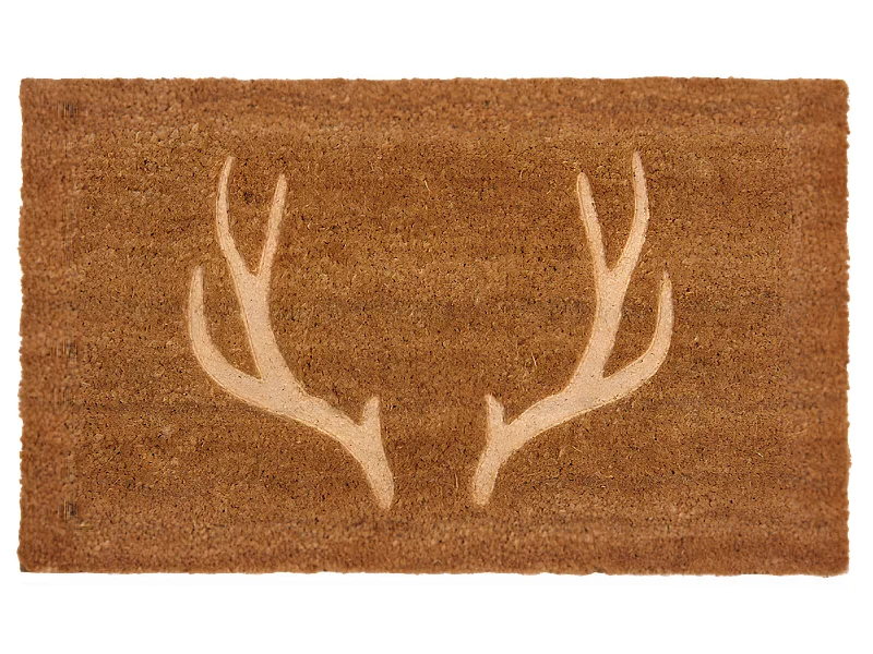 Paillasson en coco motif bois de cerf