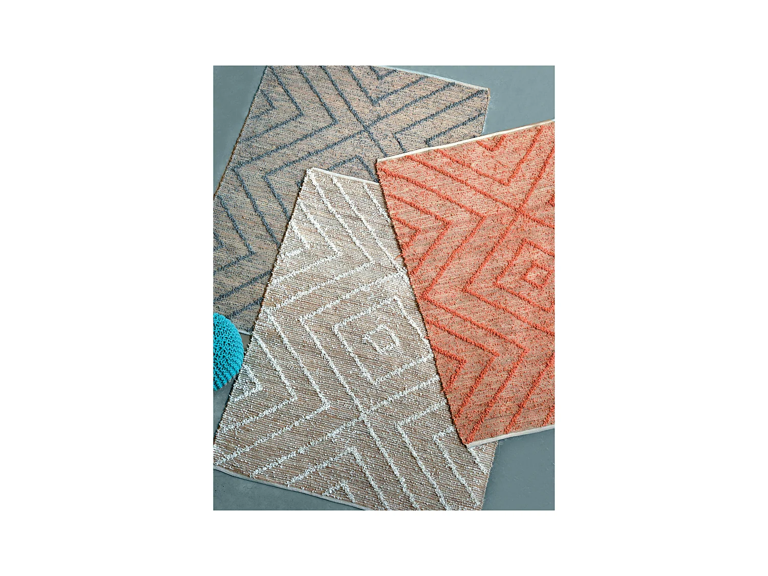 Tapis en jute grise Worgan 230 x 160 cm