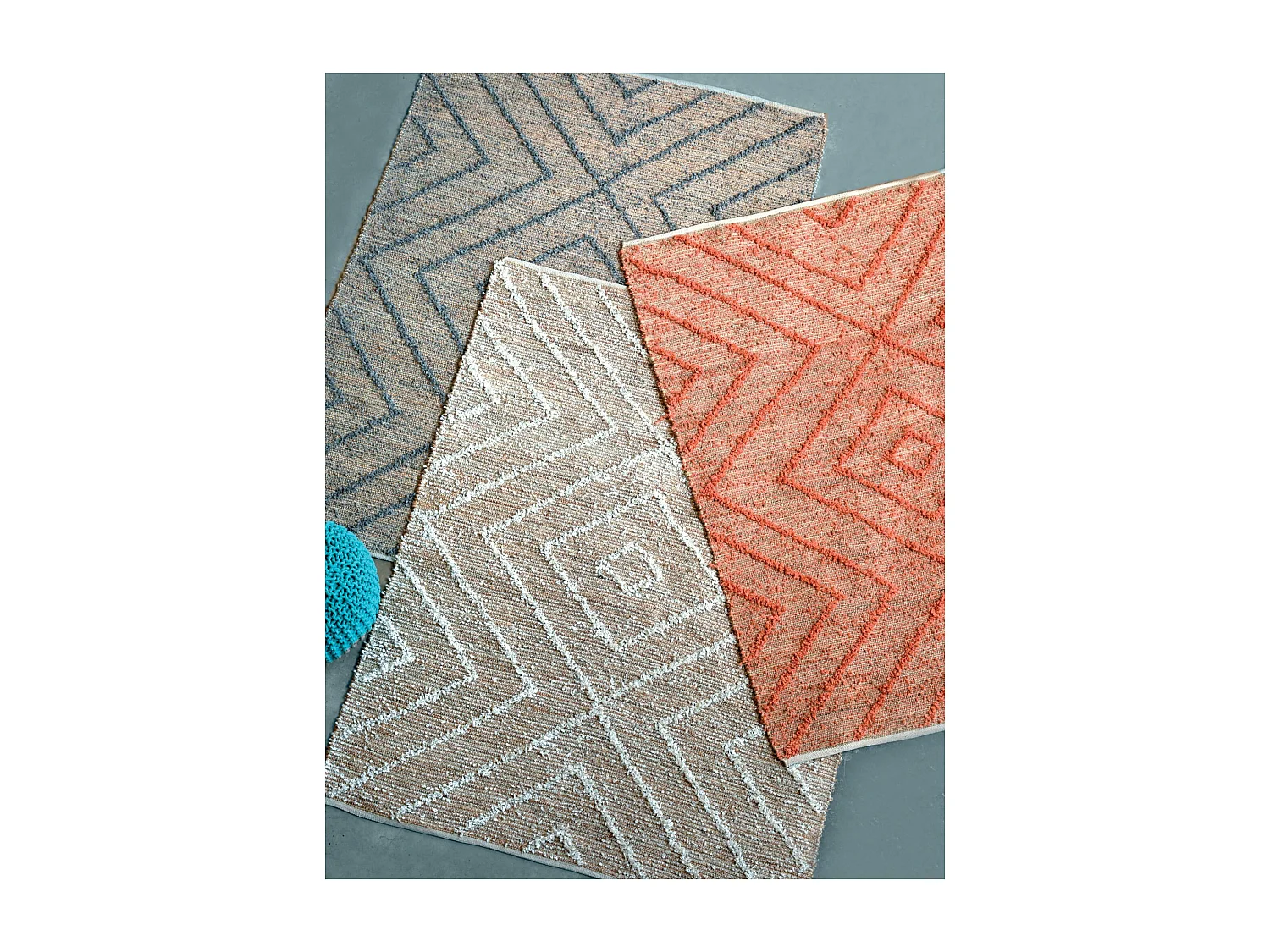 Tapis en jute grise Worgan 230 x 160 cm