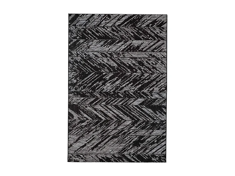 Schwarzer Polypropylen-Teppich Evora 230 x 160 cm