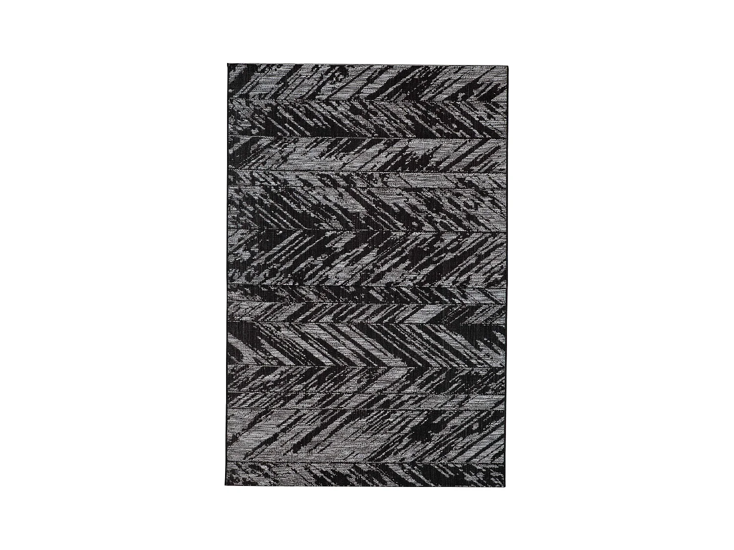 Schwarzer Polypropylen-Teppich Evora 230 x 160 cm